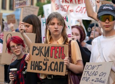 Ukraine protests against corruption NABU SAPO Zelenskyy Kyiv