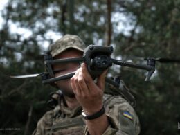 A Ukrainian drone operator.