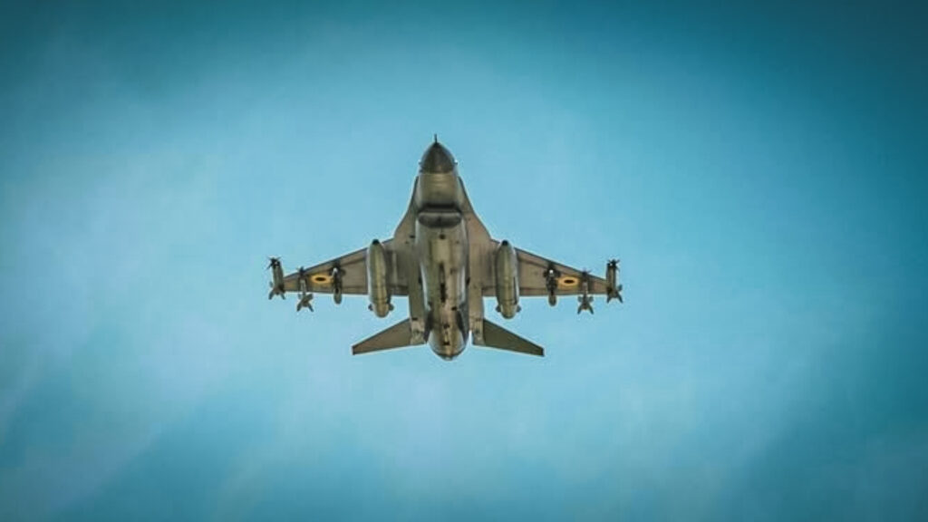 A Ukrainian F-16.