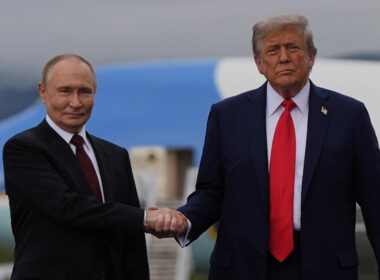 trump's just removed seven russians two ships turkish firms its sanctions blacklist · post president donald trump greets russia's vladimir putin 15 2025 joint base elmendorf-richardson alaska (ap photo/julia demaree