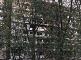 A house destroyed by a Russian attack.