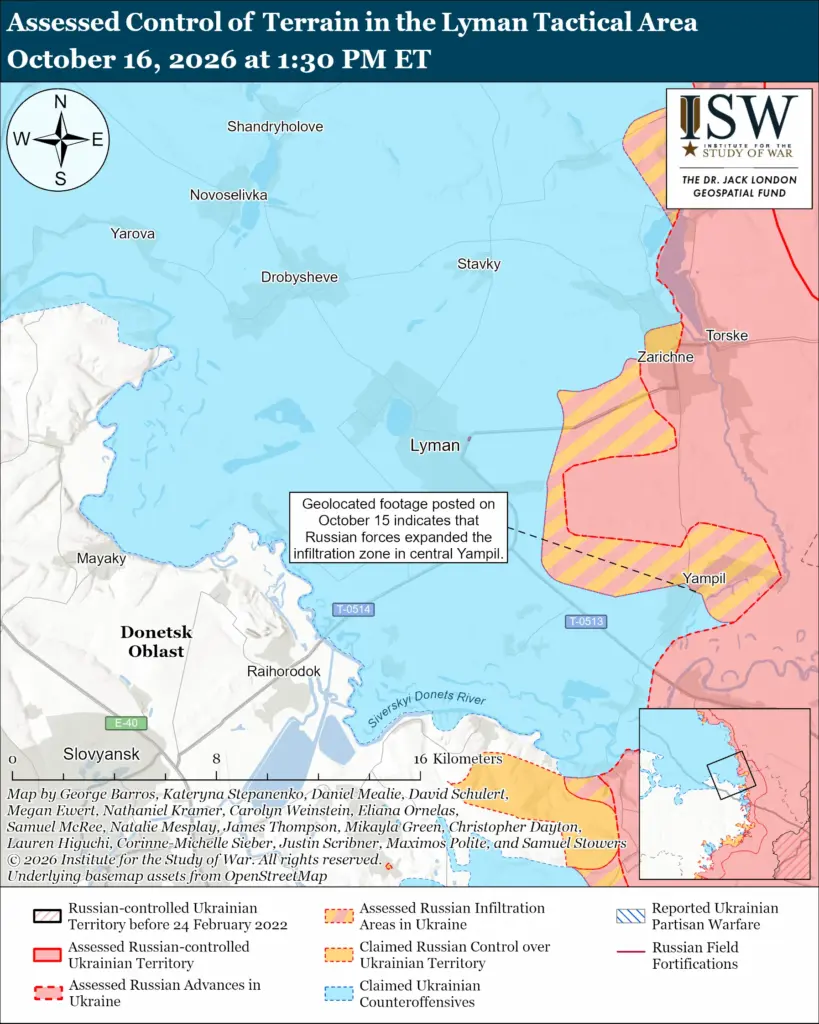 ukraine retook kolodiazi north lyman its drones hit 200-plus russian vehicles operation vivaldi’s last phase commander says · post sector now lyman-tactical-area-october-16-2026 news ukrainian reports