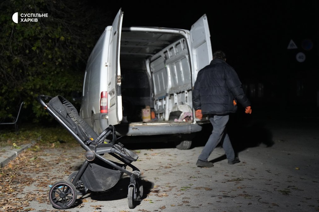 The stroller in which 1-year-old Anhelina was killed, Nova Vodolaha, 19 October 2026.