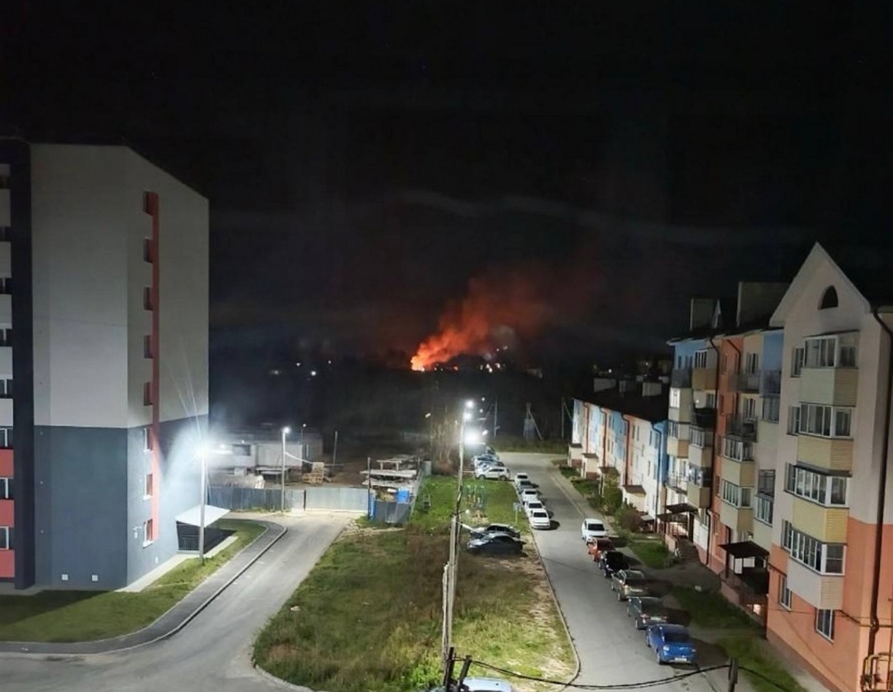 russia’s tax service keeps its databases two places drones went after one overnight also hitting air base explosives-chemical plant · post fire seen residential area gorodets nizhny novgorod oblast near